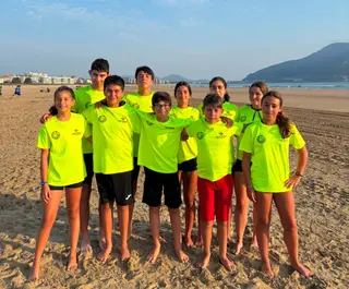 Los participantes de Salvamento Dragones en el Campeonato de España Infantil y Cadete
