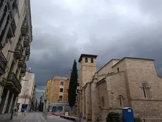 Cielo nuboso en Zamora. Tormenta sobre la capital. 