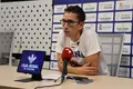 Denís Pombar en rueda de prensa este sábado tras el partido
