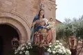 La Virgen de la Salud saliendo de la iglesia de Santa María de la Horta