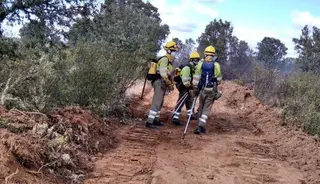 Imagen de archivo de bomberos forestales