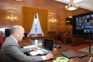 José María Barrios durante el Pleno