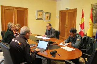 Imagen de la reunión de coordinación semanal con las Fuerza sy Cuerpos de Seguridad de Zamora