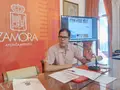 Pablo Novo en la presentación de la renovación de los parterres de Peña Trevinca