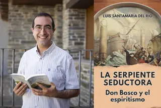 El teólogo y escritor zamorano Luis Santamaría y la portada de su nuevo libro