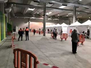 Vacunación en Benavente. Protección Civil