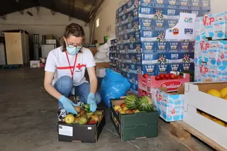 Cruz roja voluntario