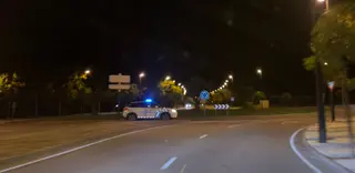 Imagen de la Policía Local tras el atropello en las inmediaciones del Punto Limpio 