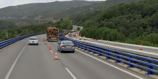 Viaducto de la A 52 en obras