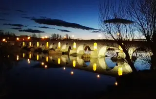 UPL reclama que se subsane la "deficiente" iluminación del Puente de Piedra