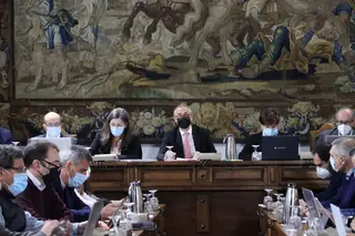 Mesa presidencial David Díez, María José Rodríguez Conde, Ricardo Rivero, Josefa García Barrado y José Miguel Mateos Roco
