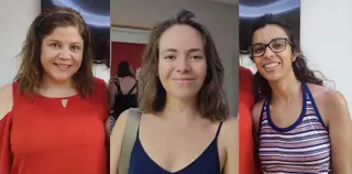 De izquierda a derecha: Katherine, Irene y Hanan
