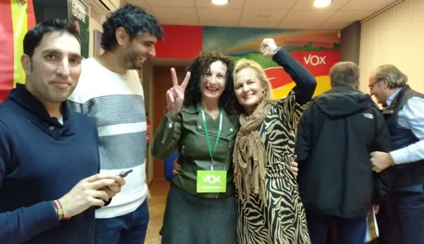 María Luisa Calvo en unas elecciones anteriores