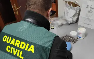 Imagen del material incautado. Guardia Civil