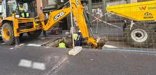 Imagen de archivo de una calle en obras