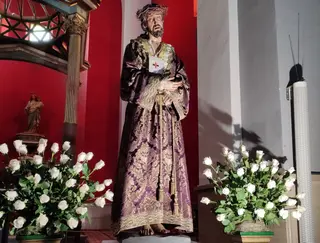 Todo listo para el besapiés del Cristo de Medinaceli
