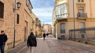 Varias personas paseando por la rúa de los Francos | María Lorenzo