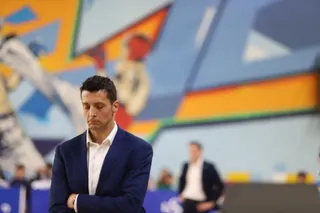 Saulo Hernández, durante el encuentro de este viernes