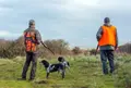      Archivo Dos cazadores junto a sus perros
