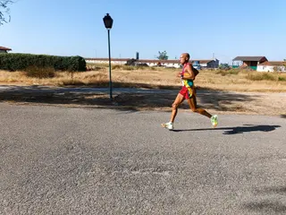 Juan San Lorenzo durante la carrera 