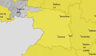 Aviso amarillo por calor en la Meseta de Zamora