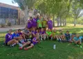 Uno de los equipos de la cantera del BM Zamora en un descanso de sus entrenamientos
