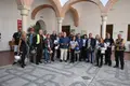 El primer grupo de motoristas del #CursusPublicus ha hecho parada en Zafra