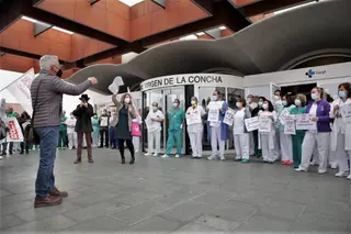 Una protesta de CSIF en el Virgen de la Concha. Archivo