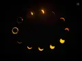 João Machado captó desde la Laguna de los Peces una secuencia de 12 fases del eclipse