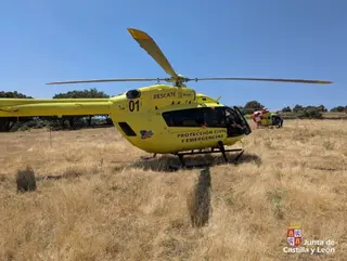 Helicópteros de emergencias en el lugar del suceso