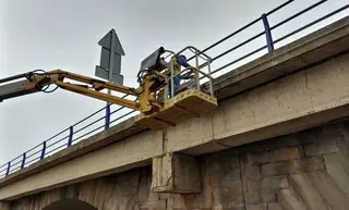 Obras en el puente de Santa Cristina. Benavente Digital