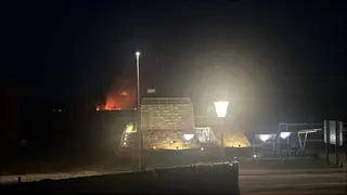Imagen del incendio la pasada noche
