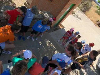 Niños participantes en el Programa Jugando en Igualdad