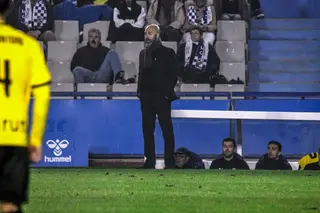David Movilla, entrenador del Sabadell. Archivo