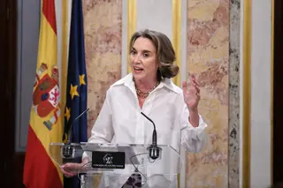 La secretaria general del PP, Cuca Gamarra, en el Congreso de los Diputados. Fernando Sánchez - Europa Press. Archivo.