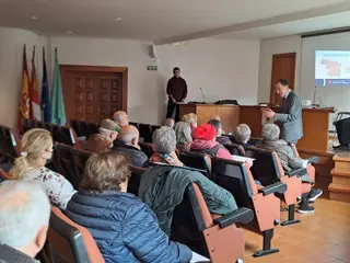 Un instante de la presentación en Coreses