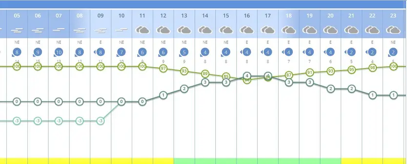 Previsión de AEMET por horas en Zamora este jueves 5 de enero
