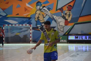 Felipe Dos Santos, jugador del Balonmano Zamora. Archivo.