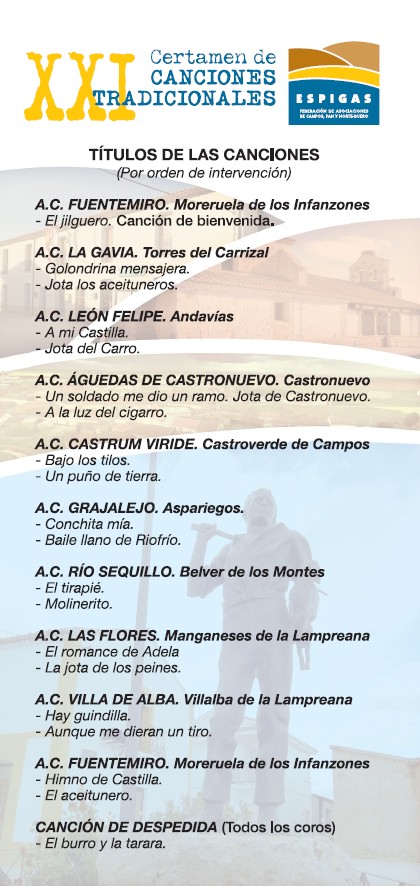 XXI Certamen de Canciones Populares en  Moreruela de los Infanzones