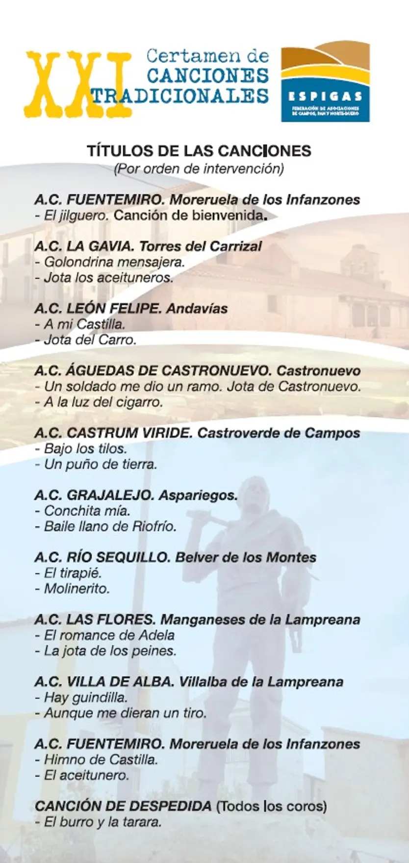 XXI Certamen de Canciones Populares en Moreruela de los Infanzones