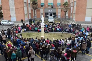 Los actos por la paz, protagonistas de la jornada en el Colegio María Inmaculada