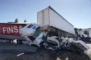 Miriam Chacón  ICAL . Accidente en la A-62 en sentido Salamanca, a la altura de la localidad vallisoletana de Tordesillas 