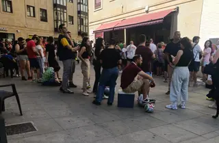 Imagen de las colas el pasado martes