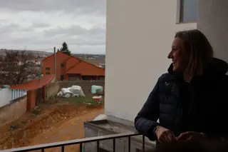 Visita de Isabel Blanco a la nueva residencia de Zamora en el mes de enero