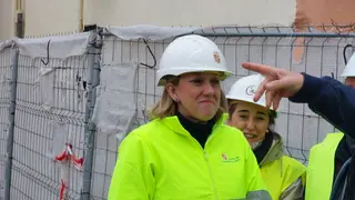 Visita de Isabel Blanco a las obras del Museo de Semana Santa
