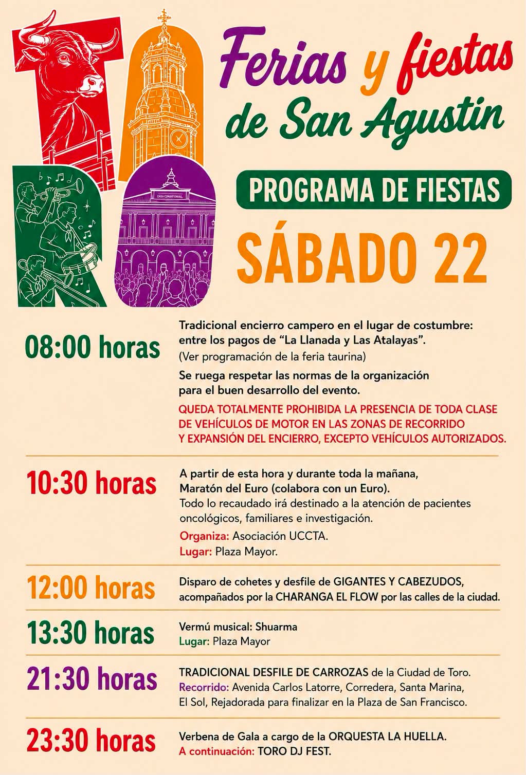 Programaci&oacute;n de las Ferias y Fiestas de San Agust&iacute;n para este s&aacute;bado | Ayuntamiento de Toro
