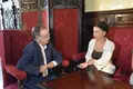 Juan Jesús Vivas y Sira Rego en una reunión en Ceuta la semana pasada | EP