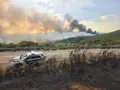 Situación del incendio de Hermisende durante la tarde del sábado