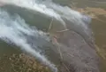 Incendio originado esta tarde en la Dehesa de San Julián, en Carrascal