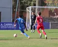 Instante de un partido de los azulones en Los Barreros | CD Villaralbo